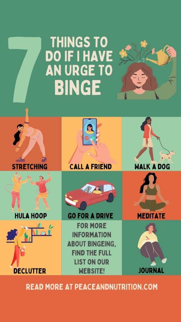 infographic on things to do instead of binge