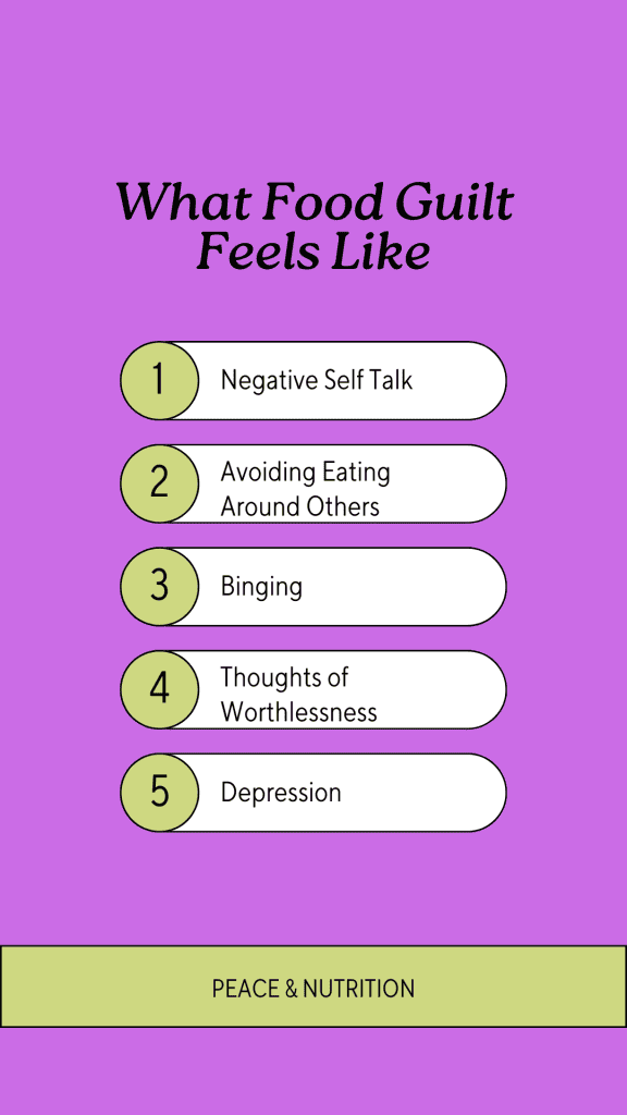 infographic on what food guilt looks like