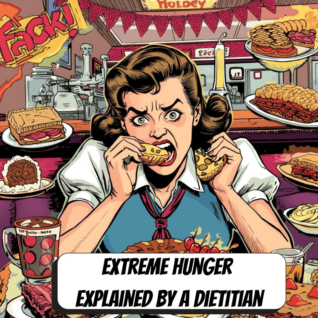 comic book woman ravenously hungry eating food at diner