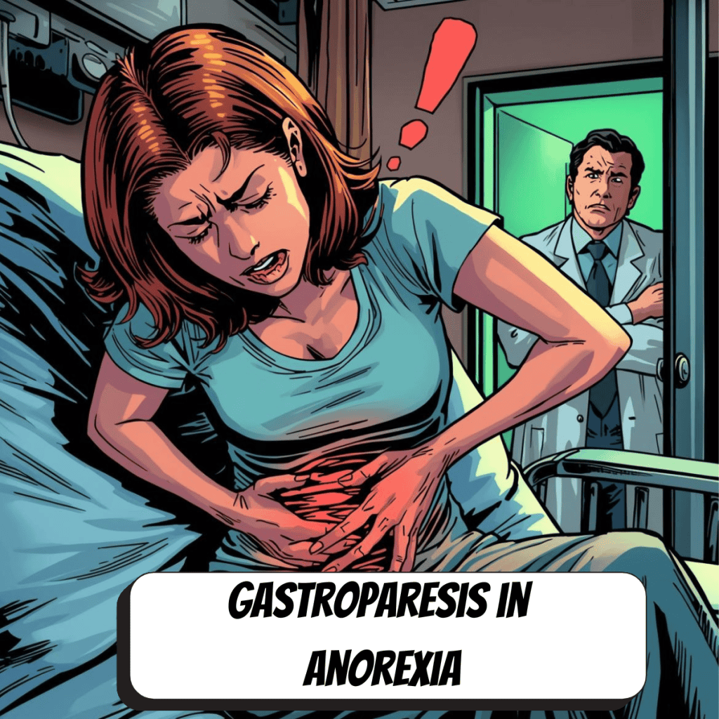 woman in hospital with severe stomach pain