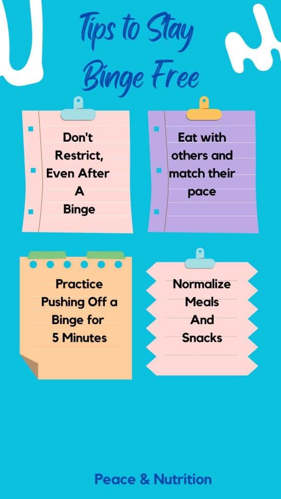 infographic on a binge free life