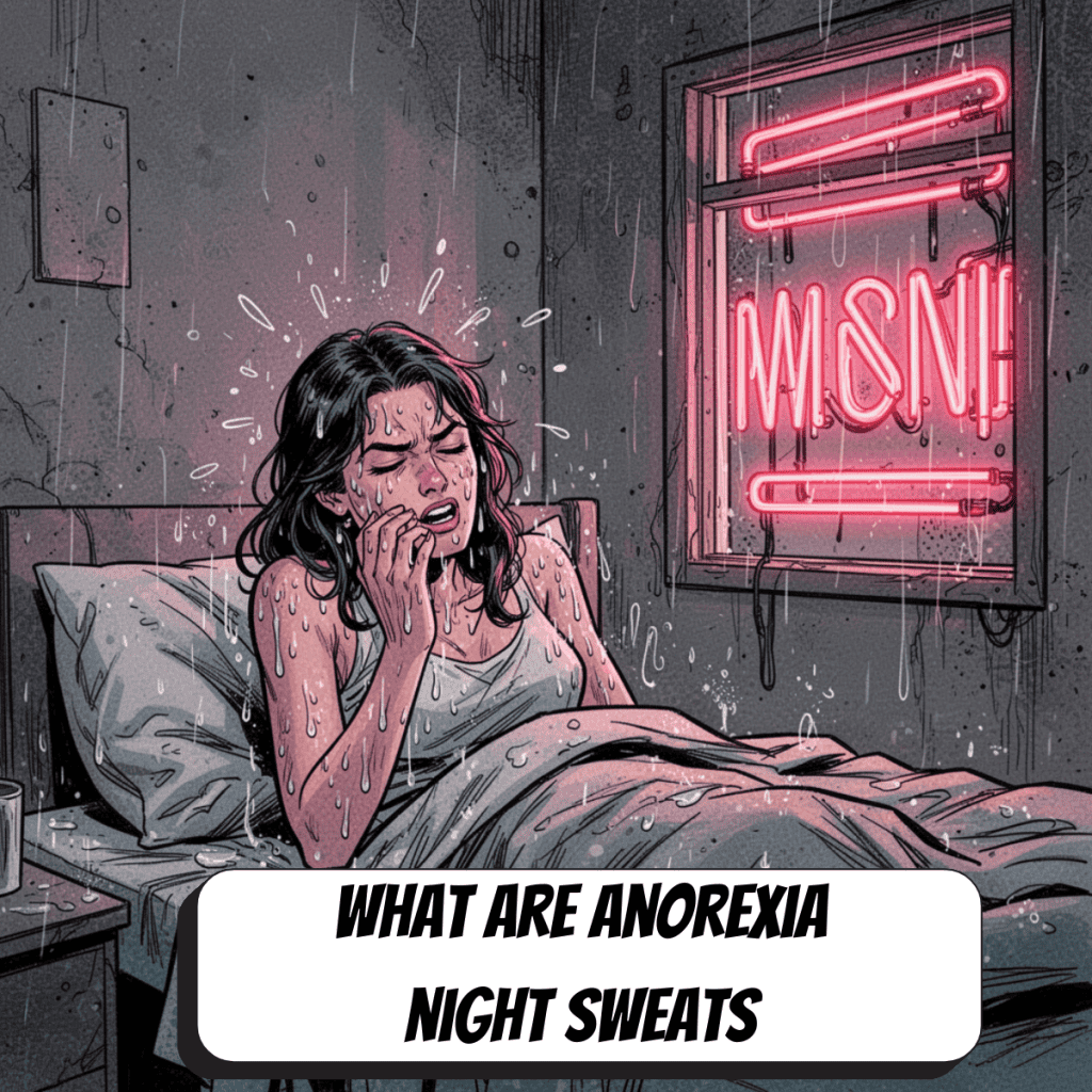 woman sweating at night