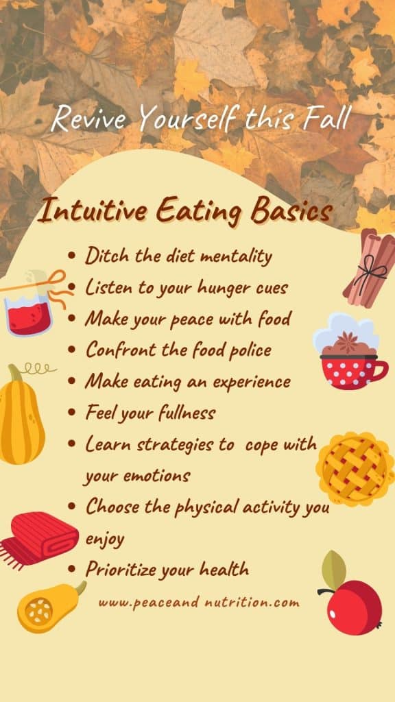 infographic on intuitive eating basics