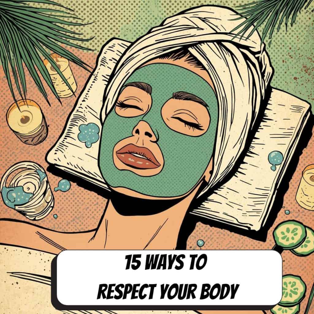 comic book image of a woman at a spa getting facial