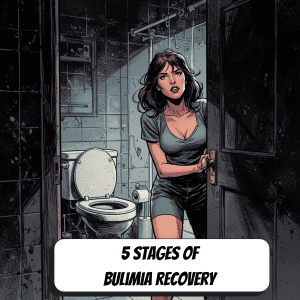 comic book woman leaving dark bathroom