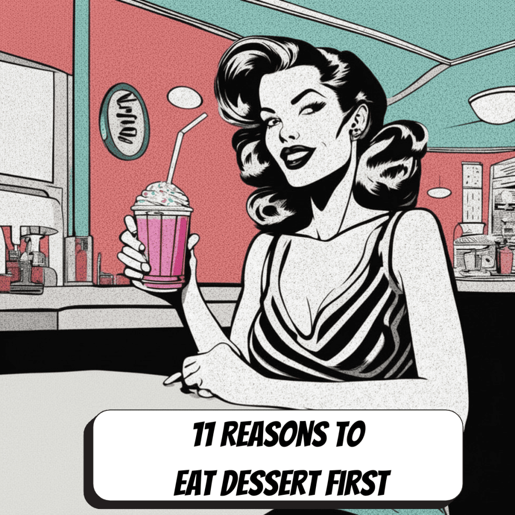comic book woman drinking a milkshake