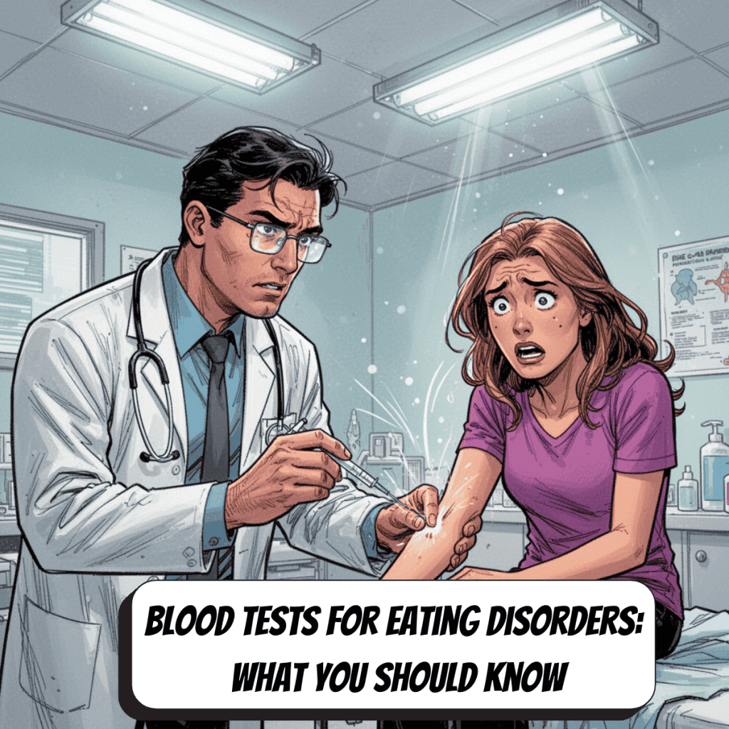 doctor taking blood from a nervous teenager